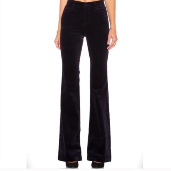 J brand tall martini velvet flare pants